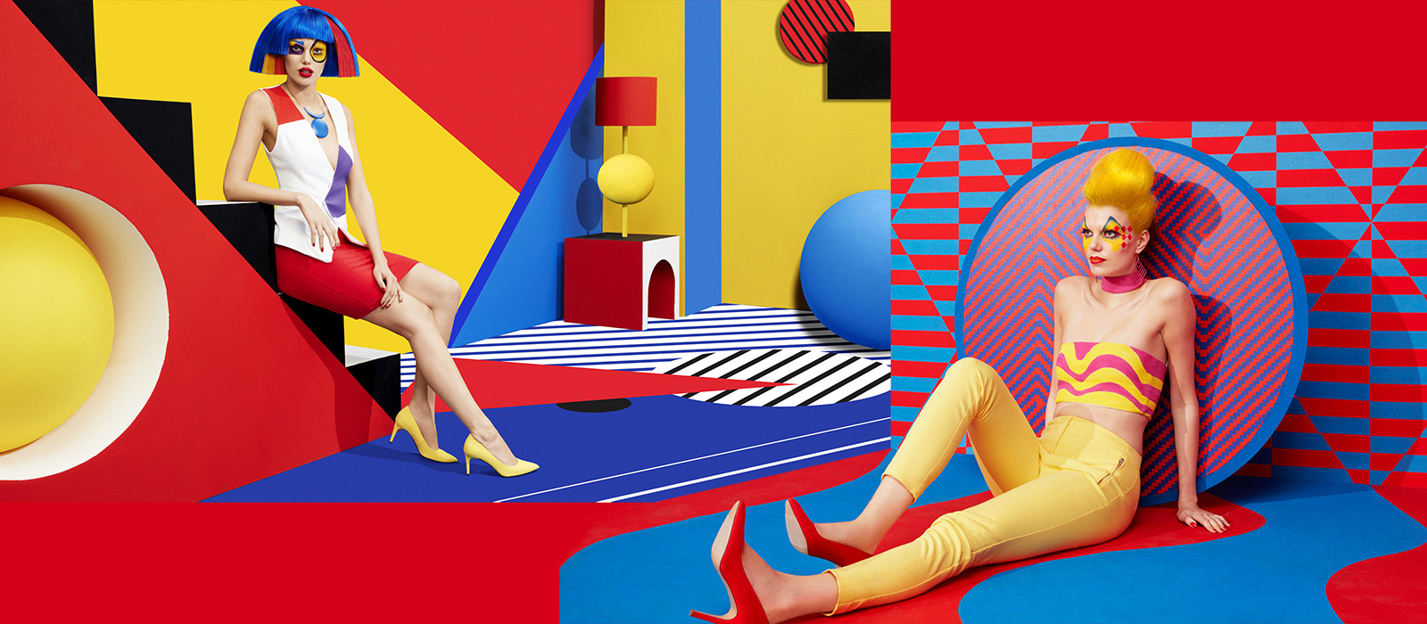 Рекламная кампания Aïzone - сочетание декорированных плоскостей, объемных элементов и поп-арта