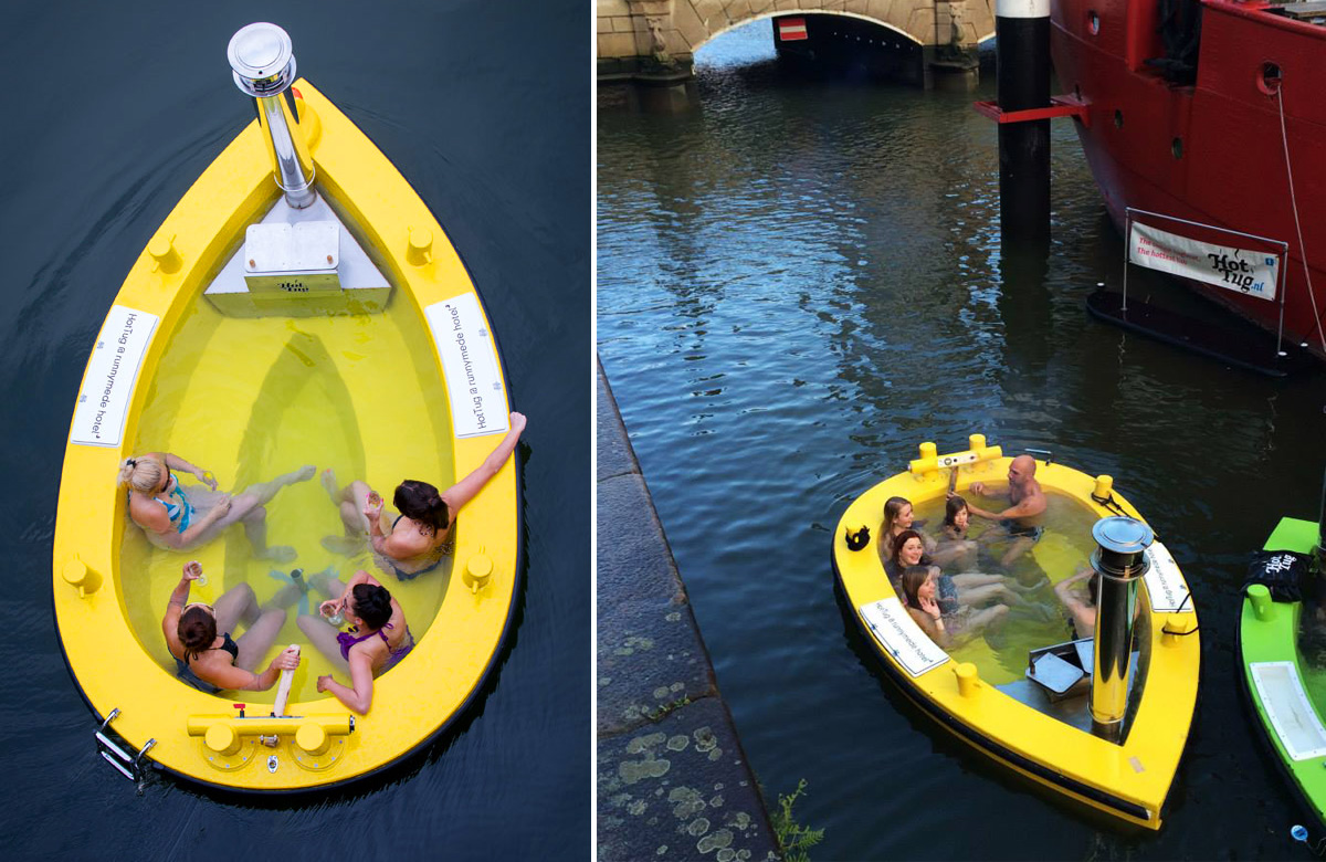 В лодке-джакузи HotTug можно безопасно плавать даже в море