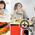При приготовлении блюд из деревянных суши ребенок может сочетать "ингридиенты", как по цветам, так и по сложности, в зависимости от возраста